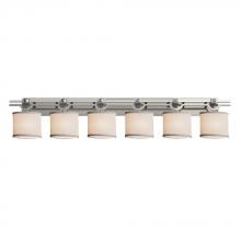 Justice Design Group FAB-8506-30-WHTE-NCKL - Argyle 6-Light Bath Bar