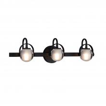 Justice Design Group FSN-8063-CLOP-MBLK - Conduit 3-Light Bath Bar