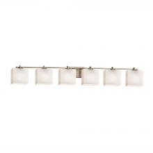 Justice Design Group FSN-8446-55-OPAL-BRSS - Era 6-Light Bath Bar