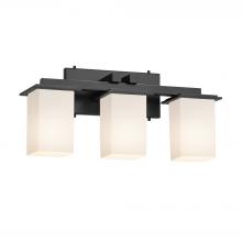 Justice Design Group FSN-8673-15-OPAL-MBLK - Montana 3-Light Bath Bar