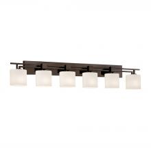 Justice Design Group FSN-8706-30-OPAL-DBRZ - Aero 6-Light Bath Bar