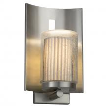 Justice Design Group POR-7591W-10-PLET-NCKL - Embark 1-Light Outdoor Wall Sconce