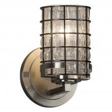 Justice Design Group WGL-8451-10-GRCB-NCKL - Atlas 1-Light Wall Sconce