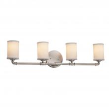  FAB-8464-10-WHTE-NCKL-LED4-2800 - Bronx 4-Light LED Bath Bar