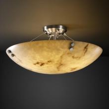 Justice Design Group FAL-9654-25-NCKL-F6 - 36" Semi-Flush Bowl w/ CONCENTRIC CIRCLES FINIALS