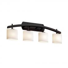 Justice Design Group FSN-8594-10-OPAL-MBLK - Archway 4-Light Bath Bar