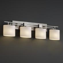 Justice Design Group FSN-8704-40-OPAL-MBLK - Aero 4-Light Bath Bar