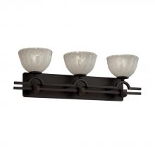 Justice Design Group GLA-8503-16-WHTW-MBLK - Argyle 3-Light Bath Bar