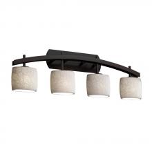 Justice Design Group POR-8594-10-WFAL-MBLK - Archway 4-Light Bath Bar