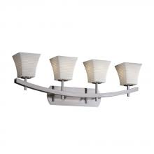 Justice Design Group POR-8594-10-PLET-NCKL - Archway 4-Light Bath Bar