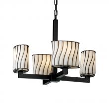 Justice Design Group WGL-8829-30-GRCB-MBLK - Modular 4-Light Chandelier