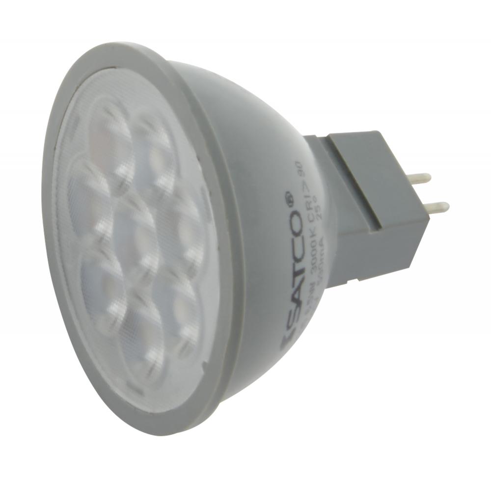 6 Watt; MR16 LED; 5000K; GU5.3 base; 40 deg. Beam Angle; 24 Volt