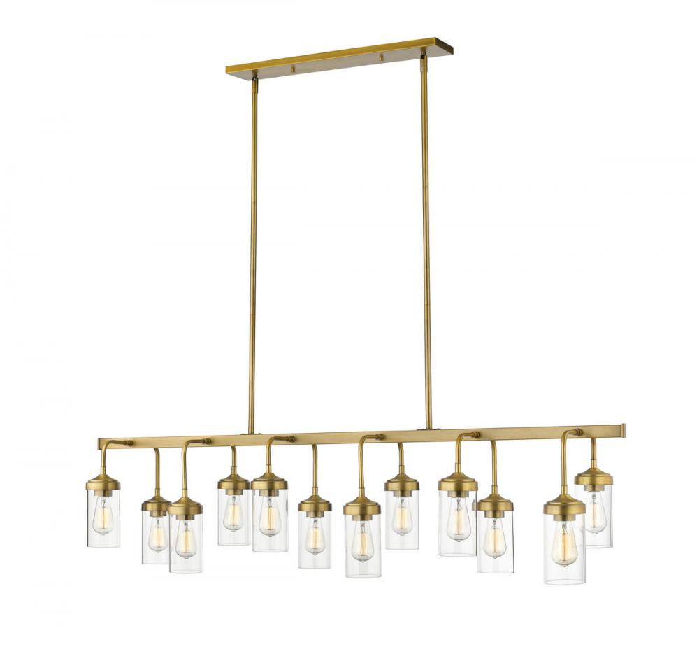 12 Light Linear Chandelier