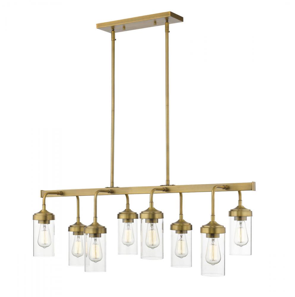 8 Light Linear Chandelier