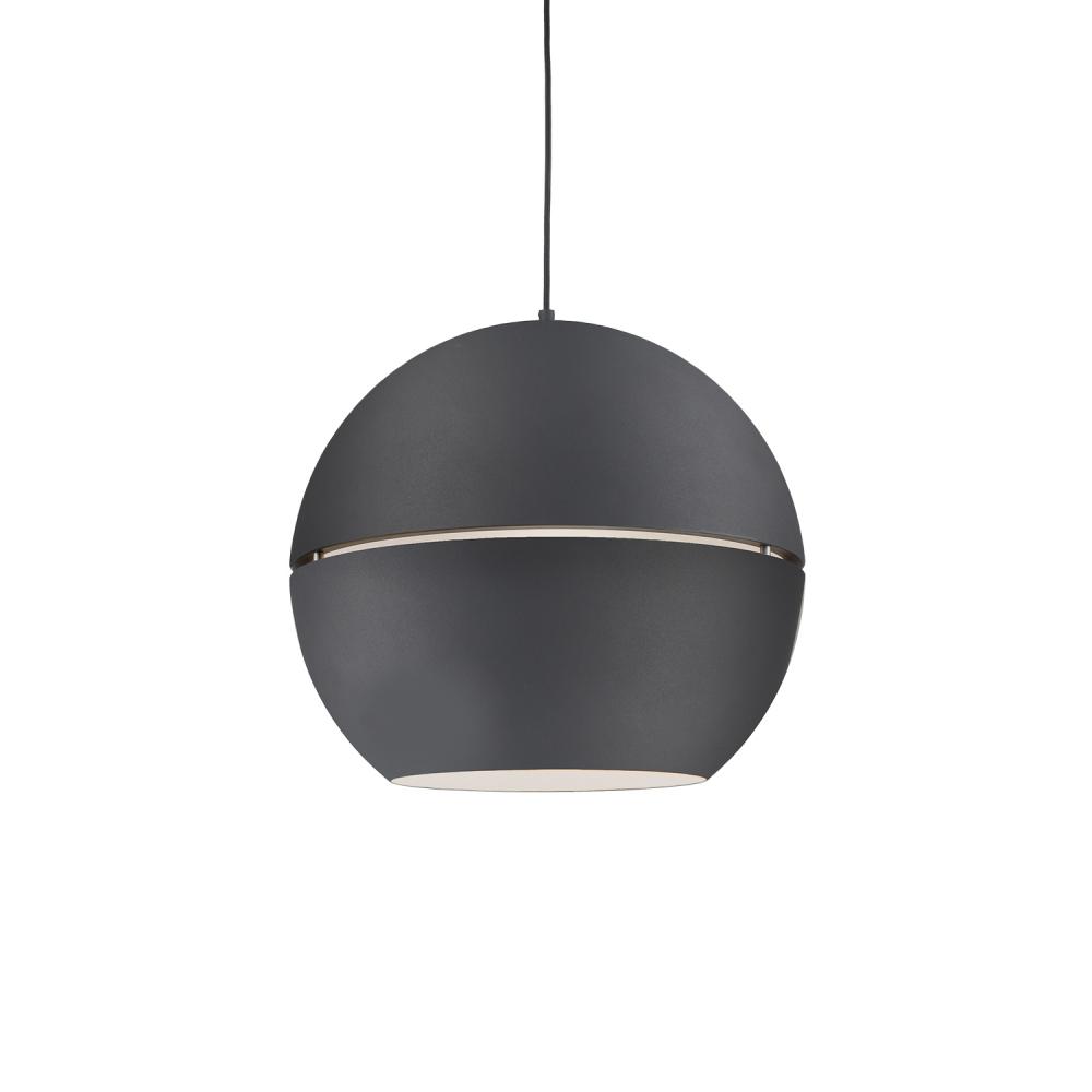 Lucas 24-in Black 1 Light Pendant