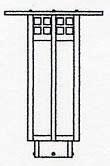 9" glasgow long body fixture square post cap