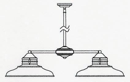 17" newport 2 light chandelier