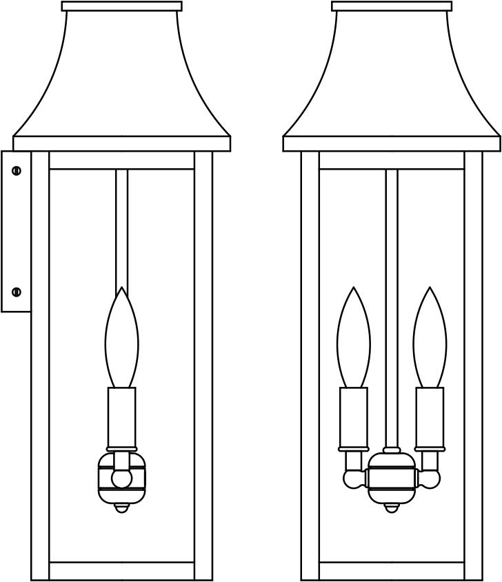 7" Providence long body flush wall mount