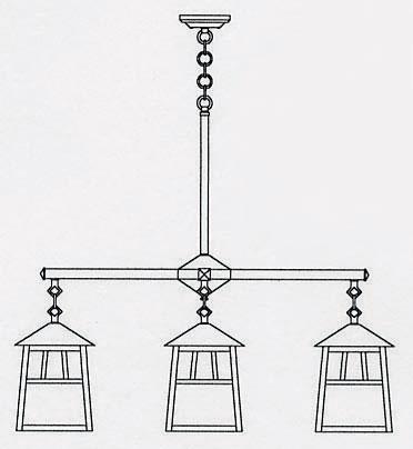 8" raymond 4 light chandelier