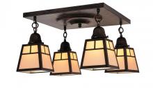 Arroyo Craftsman ACM-4TCR-BK - a-line shade 4 light ceiling mount with t-bar overlay