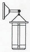 Arroyo Craftsman BB-7LGW-AB - 7" berkeley long body wall mount