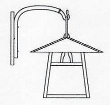 Arroyo Craftsman CB-15EGW-AB - 15" carmel wall mount without overlay (empty)