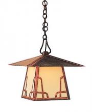 Arroyo Craftsman CH-12DGW-AB - 12" carmel pendant with dart overlay