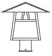 Arroyo Craftsman CP-12EGW-S - 12" carmel post mount without overlay (empty)