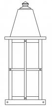 Arroyo Craftsman HC-8LAM-BZ - 8" hartford long body column mount