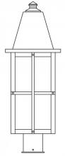 Arroyo Craftsman HP-8LRM-S - 8" hartford long body post mount