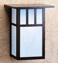 Arroyo Craftsman HS-12AWO-BK - 12" huntington sconce with roof and classic arch overlay