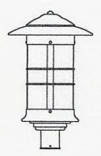 Arroyo Craftsman NP-14LAM-MB - 14" newport long body post mount fixture