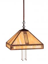 Arroyo Craftsman PSH-15RM-RC - 15" prairie stem hung pendant