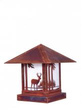 Arroyo Craftsman TRC-12DRWO-BZ - 12" timber ridge column mount with deer filigree