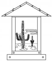 Arroyo Craftsman TRC-9CTRM-P - 9" timber ridge column mount with cactus filigree