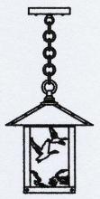 Arroyo Craftsman TRH-9GSCR-S - 9" timber ridge pendant with goose filigree