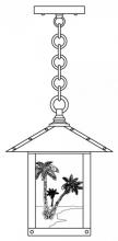 Arroyo Craftsman TRH-9PTM-S - 9" timber ridge pendant with palm tree  filigree