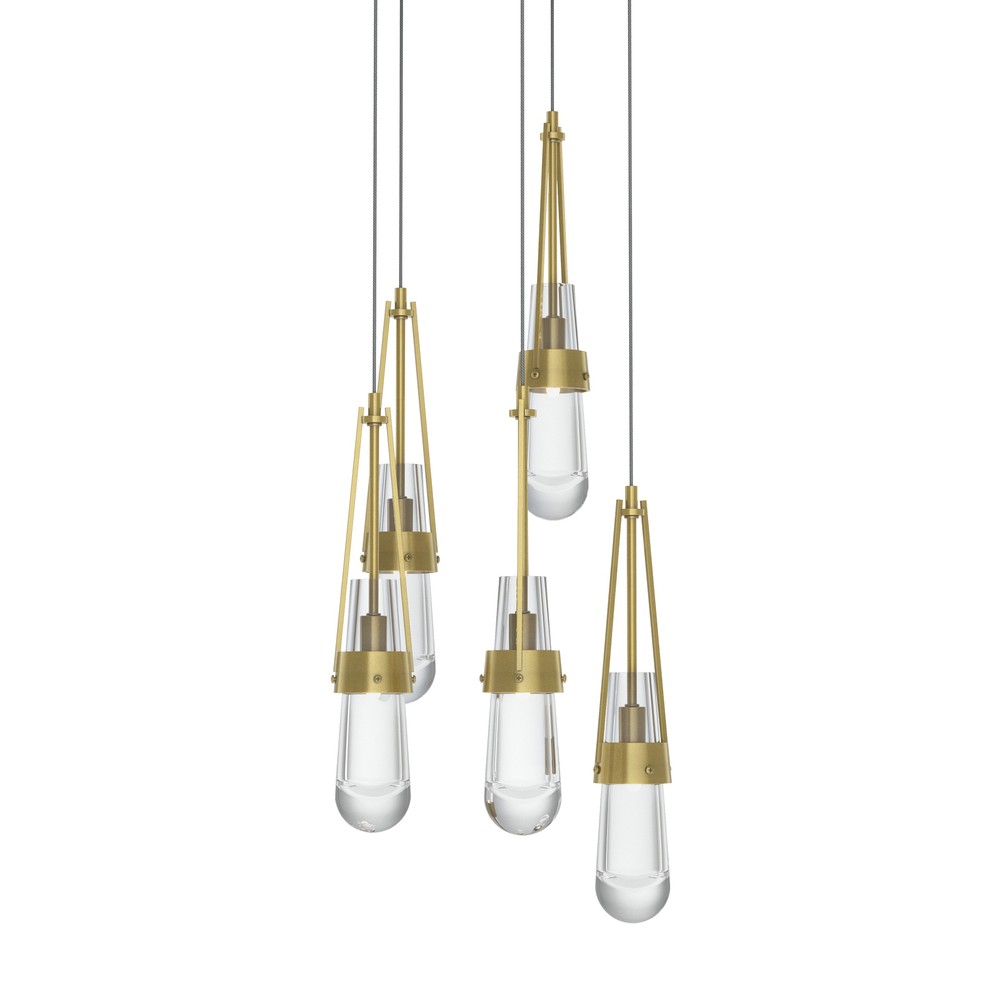 Link 5-Light Clear Glass Pendant