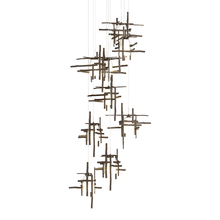 Hubbardton Forge 131109-SKT-LONG-05-YC0305 - Tura 9-Light Frosted Glass Pendant