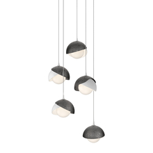 Hubbardton Forge 131125-SKT-LONG-02-89-GG0711 - Brooklyn 5-Light Double Shade Pendant