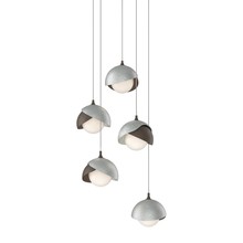 Hubbardton Forge 131125-SKT-LONG-05-82-GG0711 - Brooklyn 5-Light Double Shade Pendant