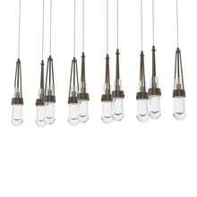  131207-SKT-LONG-05-ZM0434 - Link 10-Light Clear Glass Pendant