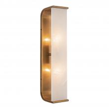 Alora Lighting WV327019VBAR - Abbott 19-in Vintage Brass/Alabaster 2 Lights Wall/Vanity