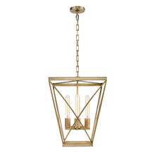  PD309616VB - Lattice Vintage Brass 4 Lights Pendant