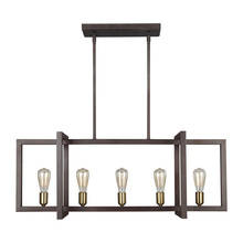 Visual Comfort & Co. Studio Collection F3147/5NWB - Finnegan Medium Linear Chandelier