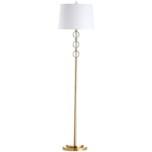 Dainolite C182F-AGB - 1LT Crystal Floor Lamp, AGB w/ White Shade