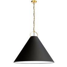 Dainolite PCN-321P-AGB-797 - 1LT Incand Pendant, AGB w/ BK Shade