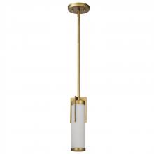 Nuvo 60/8043 - Roselle; Mini Pendant; Natural Brass with White Glass