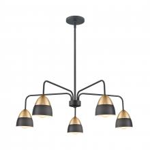 ELK Home 52228/5 - Milla 32'' Wide 5-Light Chandelier - Charcoal Black