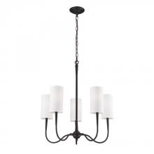  61041-5 - Five Light Oiled Bronze Up Chandelier